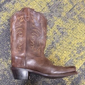 Old West Brown Kids Cowboy Boots
